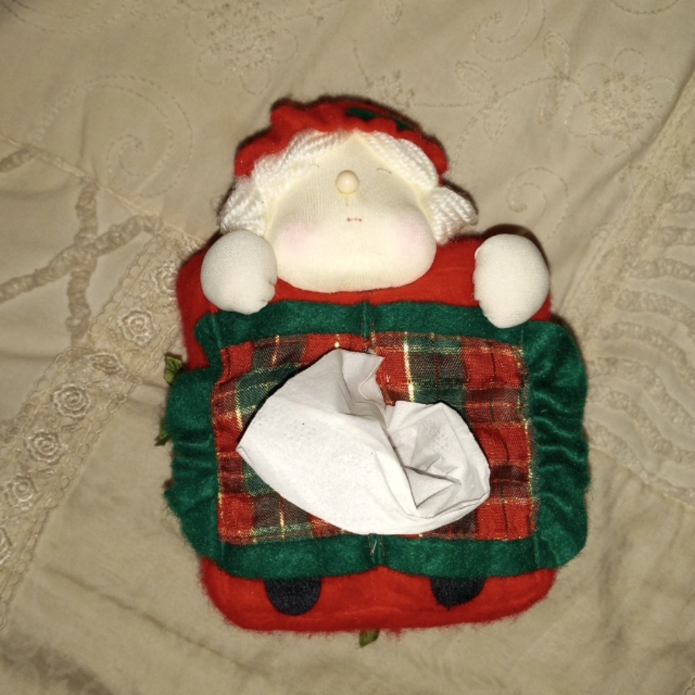 Christmas Holiday Mrs. Clause Tissue Kleenex Box Cover